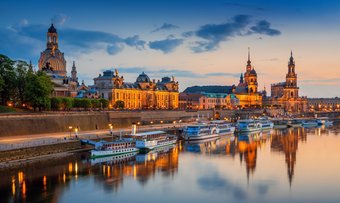 Dresden Panorama mit Elbe